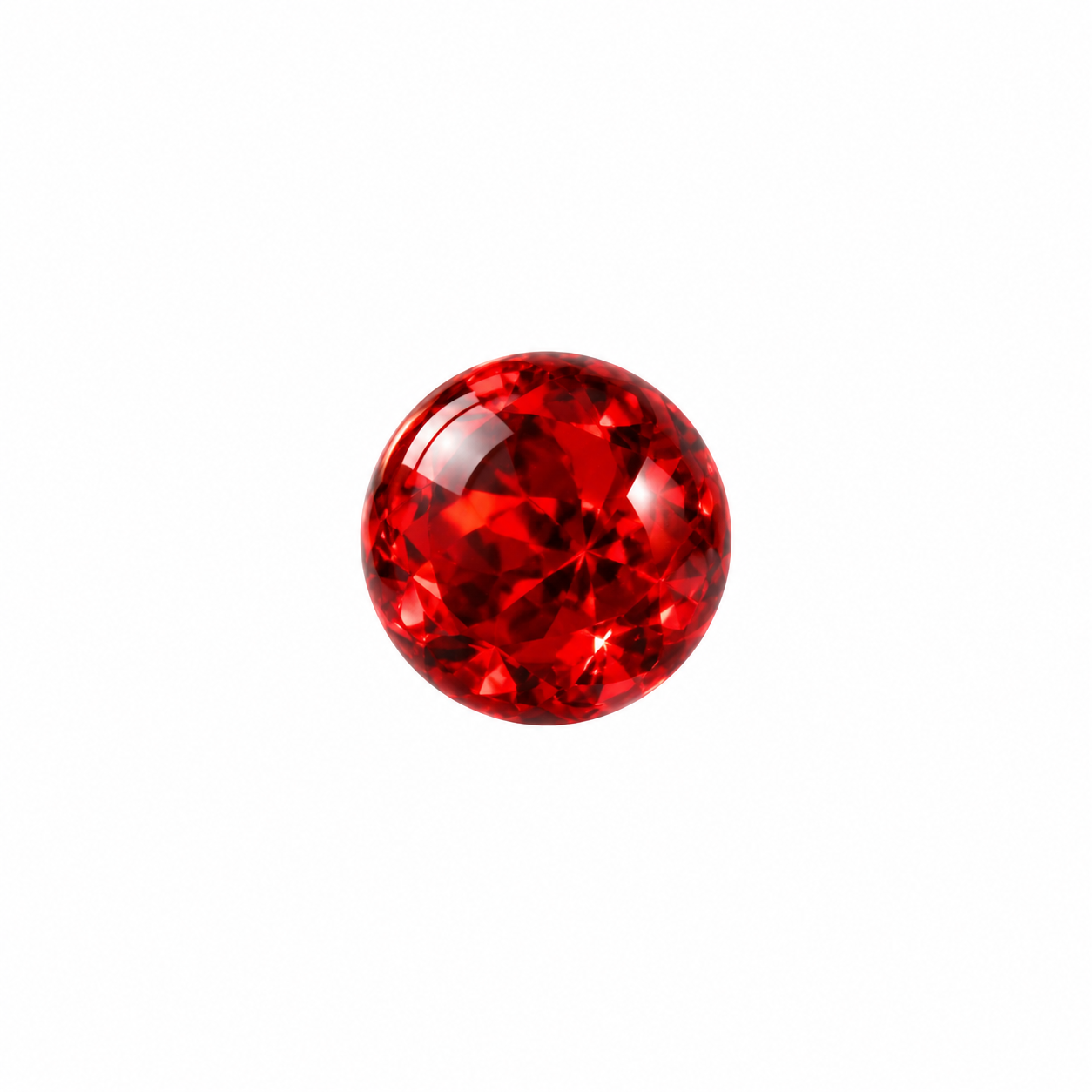 Balletje 1.6 mm Multi Kristal Rood - Chirurgisch Staal & Resin