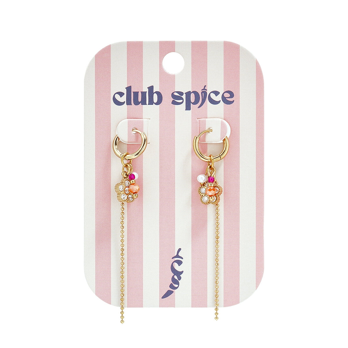 Oorbellen Ketting Bloemetje Club Spice - Roestvrij Staal