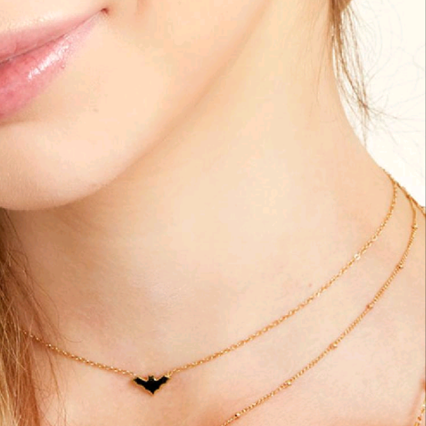 Ketting Vleermuis Goudkleurig - Roestvrij Staal