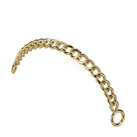Goudkleurige ketting, chirurgisch staal, geschikt als toevoeging voor bijvoorbeeld helix of tragus.